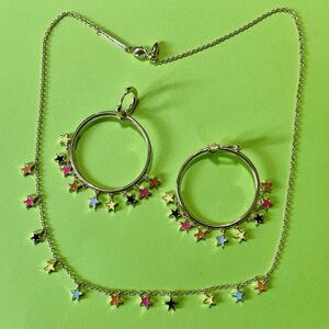 Kendra Scott Sierra Star Necklace and Matching Earrings 14k Gold over Brass